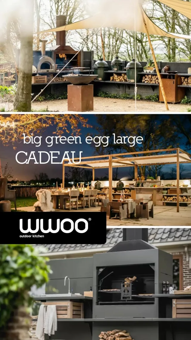 Bestel nu jouw droom buitenkeuken en ontvang een Big Green Egg Large CADEAU🌲✨
Jouw keuken nog voor de kerst in de tuin? 
📩 contact@wwoo.nl / www.wwoo.nl / +31 619528104

#buitenkeuken #outdoorseason #gift #biggreenegg #bge #bbq #buitenkoken #christmas #winterseason #outdoorkitchen